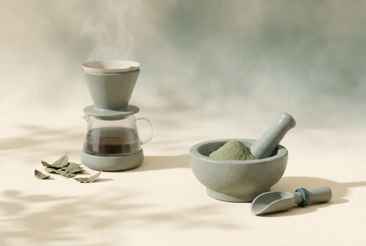 Professional header image for comparison analysis: Kratom Tea vs Powder: What Each Brewing Choice Costs You ...